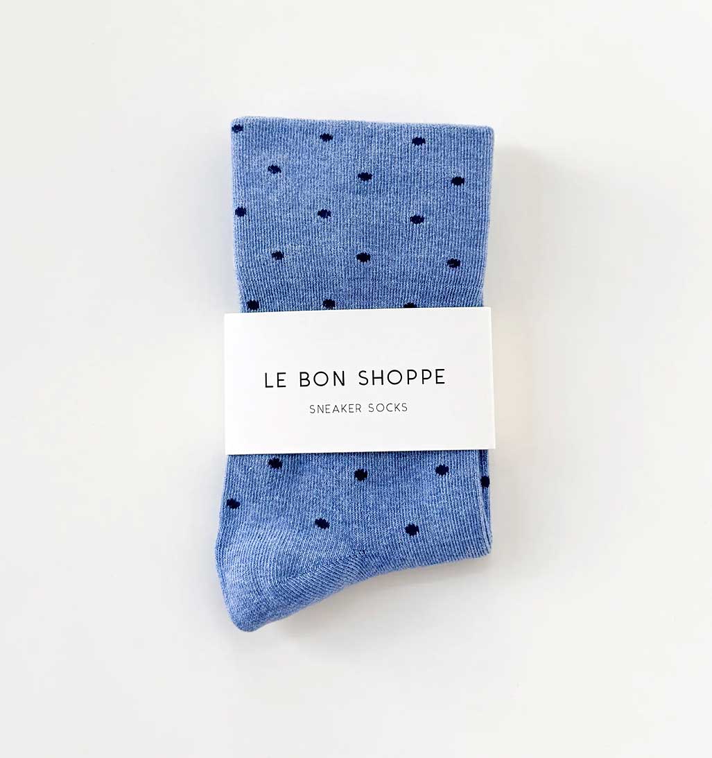 LBS Sneaker Socks Polka Dot - Blue/Navy - re - souL