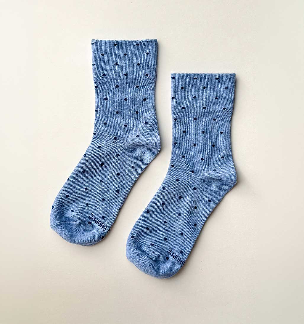 LBS Sneaker Socks Polka Dot - Blue/Navy - re - souL