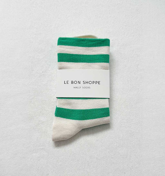 LBS Wally Socks - Wide Green Stripes - re - souL