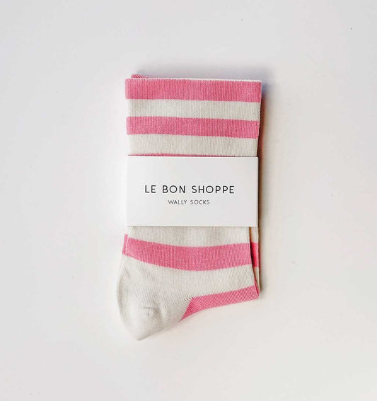 LBS Wally Wide Stripe Socks - Rose - re - souL