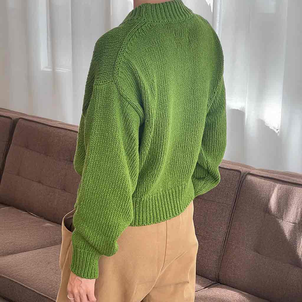 LBS Zoe Cotton Sweater - Avocado - re - souL