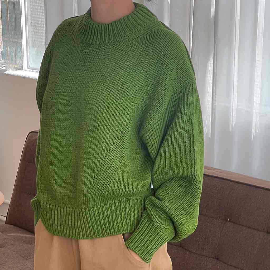 LBS Zoe Cotton Sweater - Avocado - re - souL