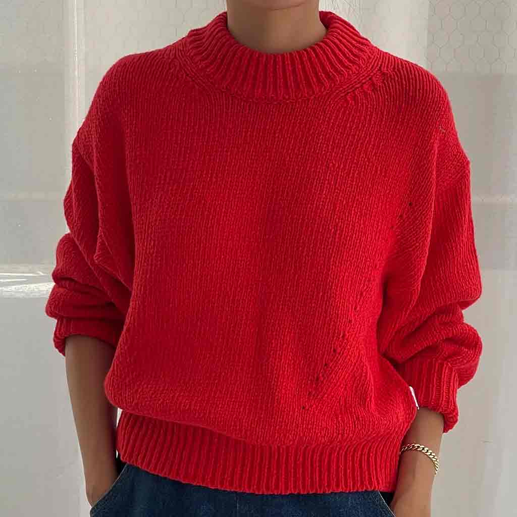 LBS Zoe Cotton Sweater - Chilli - re - souL