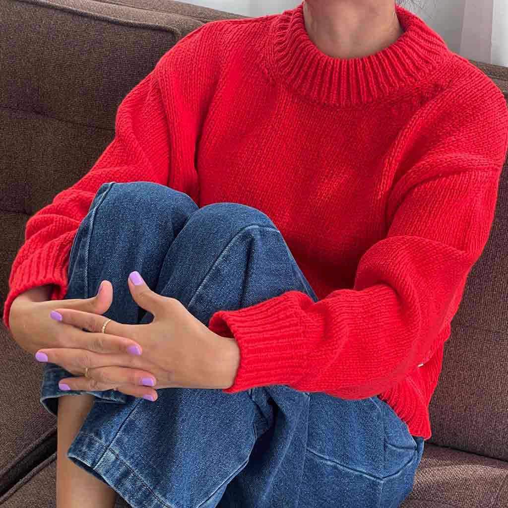 LBS Zoe Cotton Sweater - Chilli - re - souL