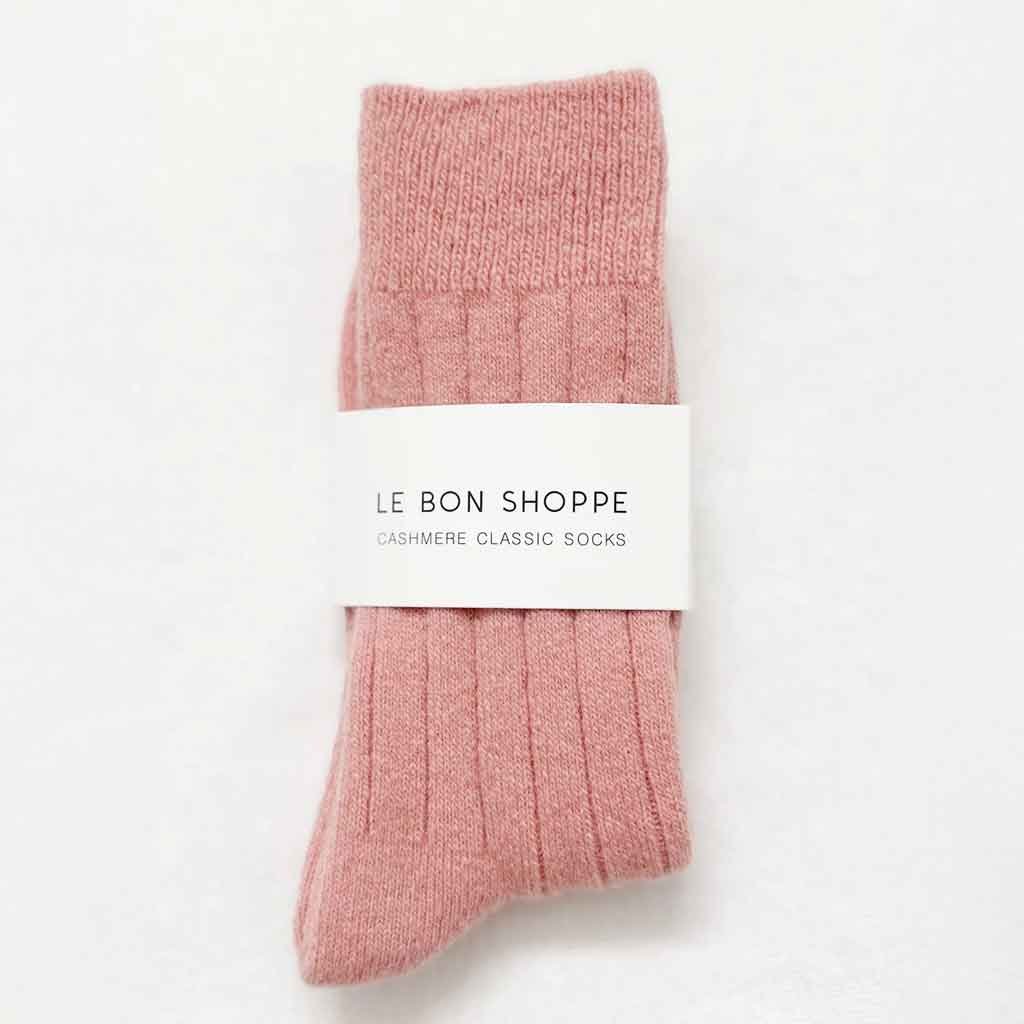 Le Bon Shoppe Classic Cashmere Socks - Rose Petal - re - souL