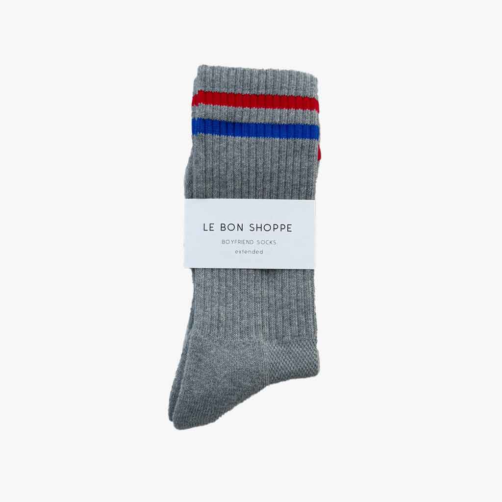 Le Bon Shoppe Extended Boyfriend Socks - True Grey - re - souL