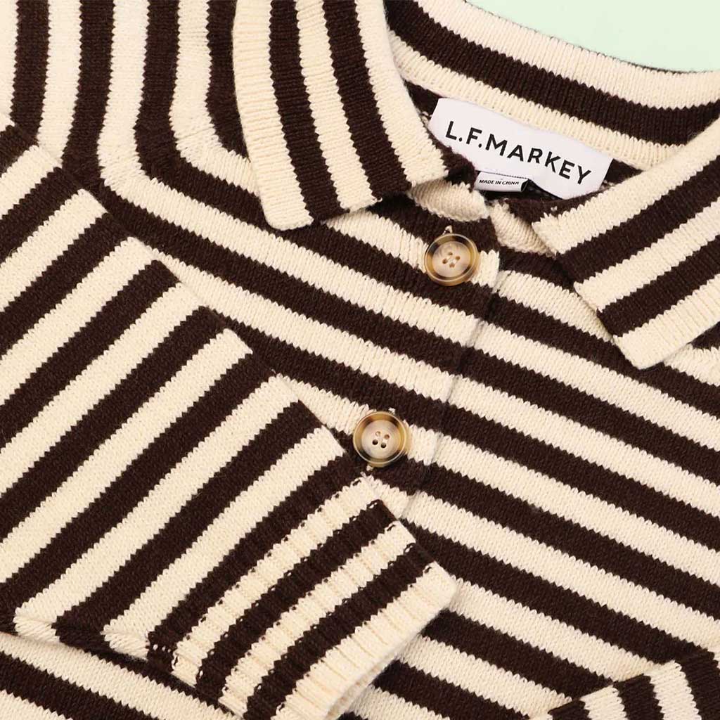 Lytton Cardigan - Espresso Stripe - re - souL