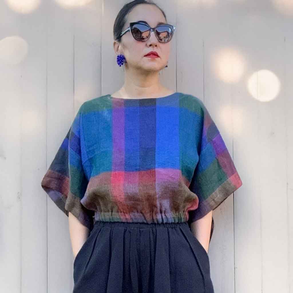 Madras Blue Plaid Top - re - souL