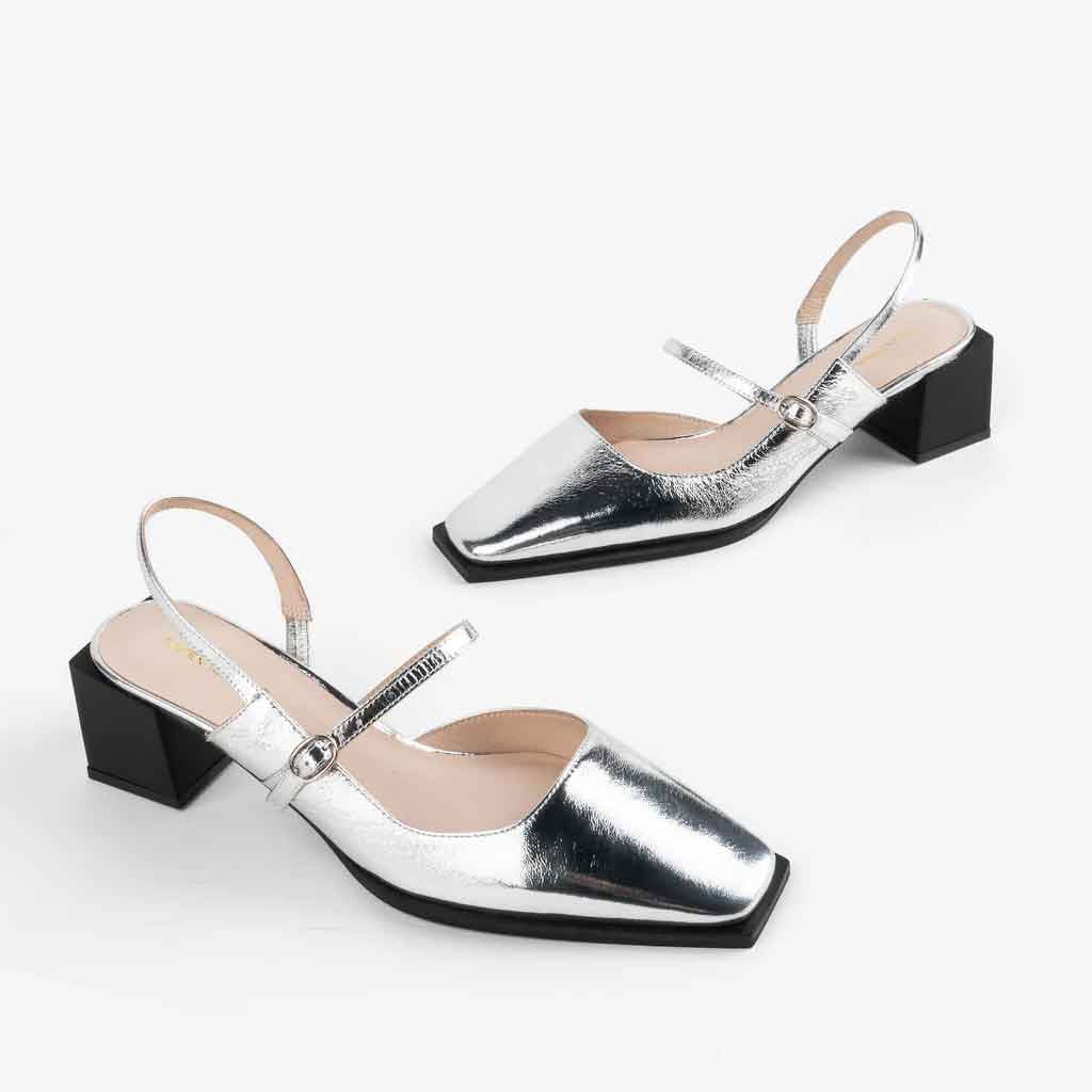 Marche Slingback Mary Jane - Silver - re - souL