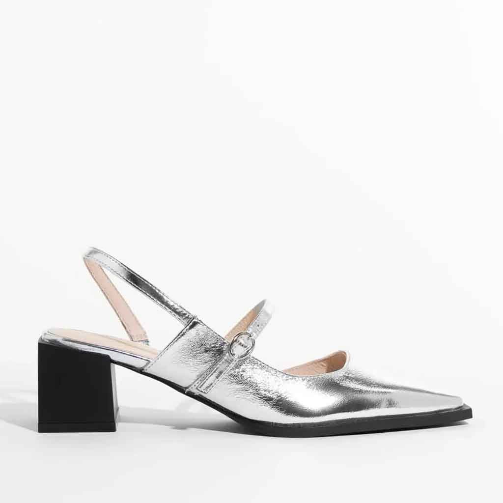 Marche Slingback Mary Jane - Silver - re - souL