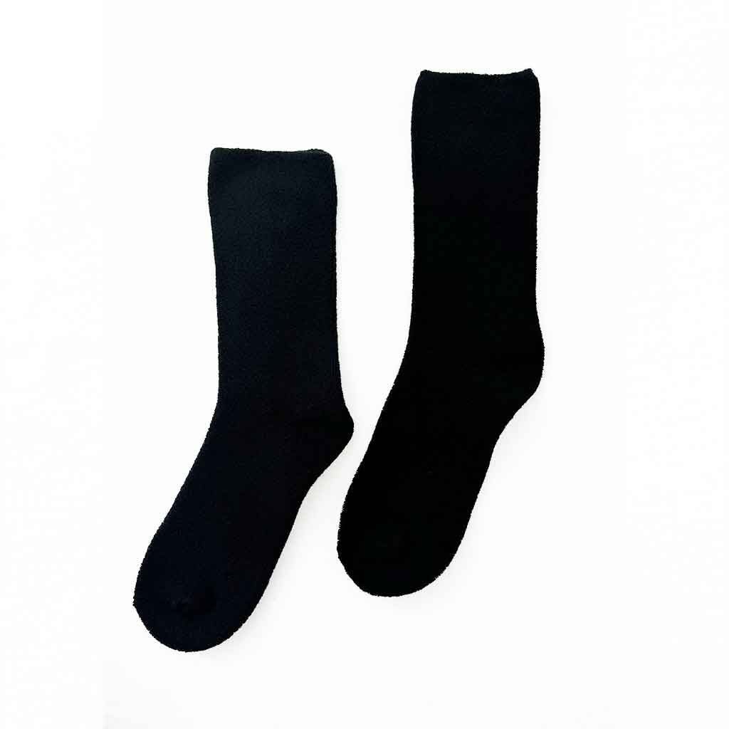 Men's Extended Cloud Socks Jet Black - re - souL