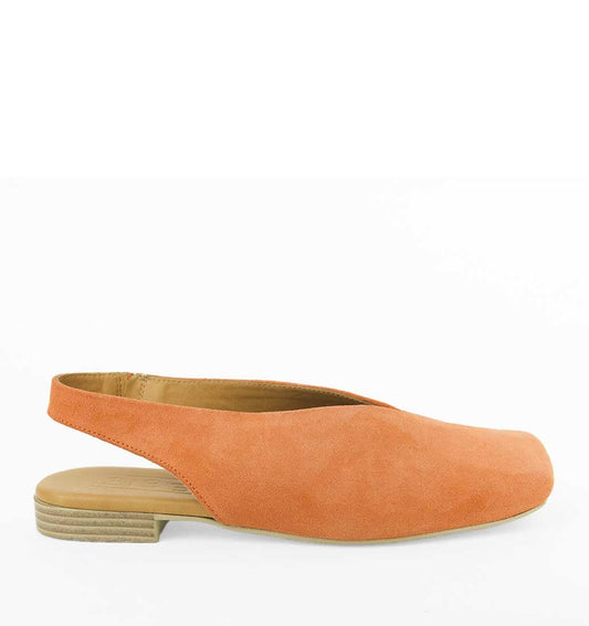 Mia Slingback Flat - Rust Suede - re-souL