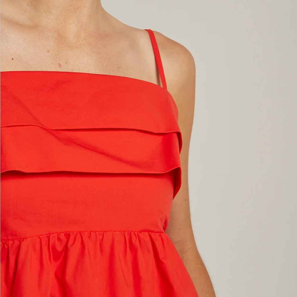 Mindy Pleated Camisole Top - Poppy - re - souL