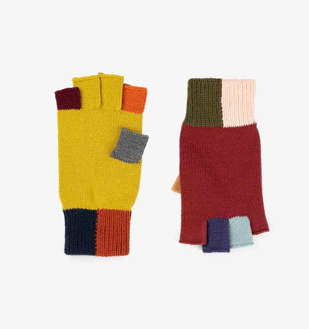 Mismatch Fingerless Gloves - Desert - re - souL