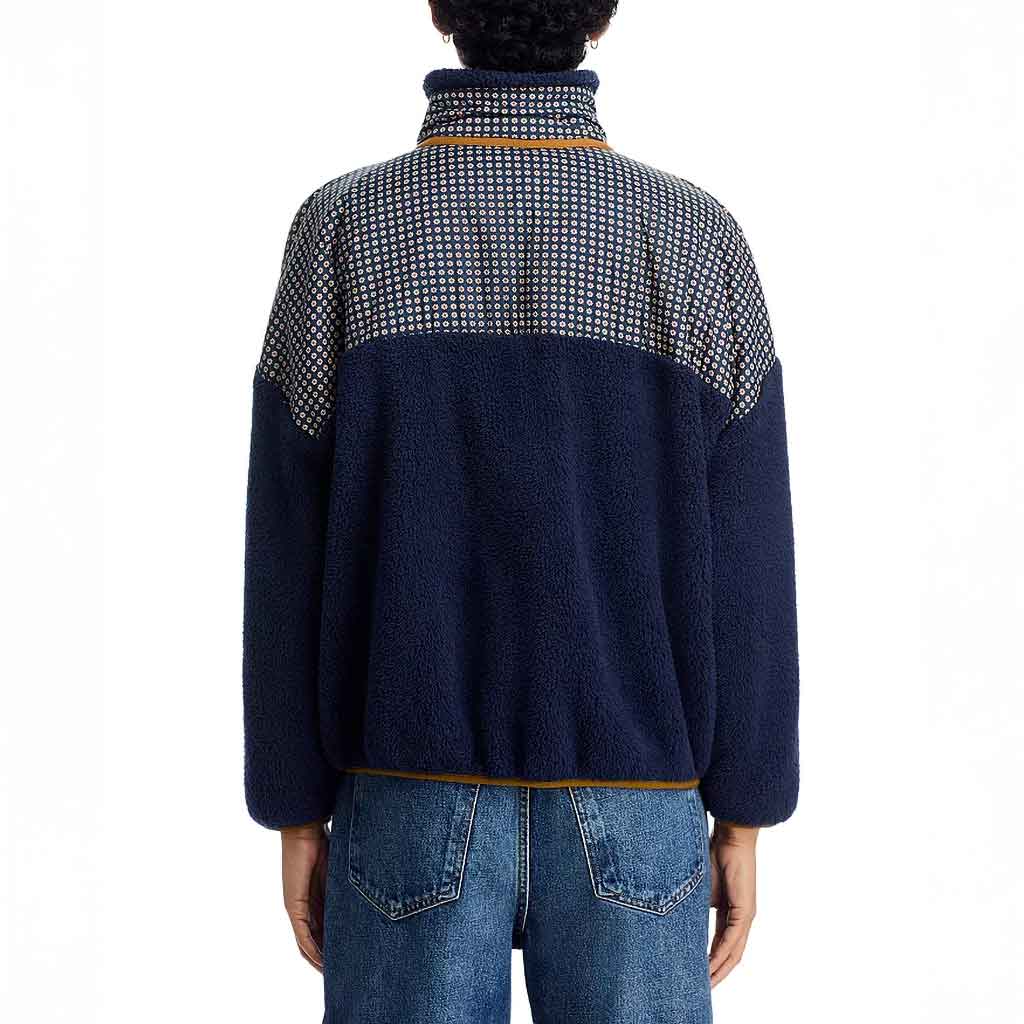 Mix Plush Terrain Zip - Up - Daisy & Navy - re - souL
