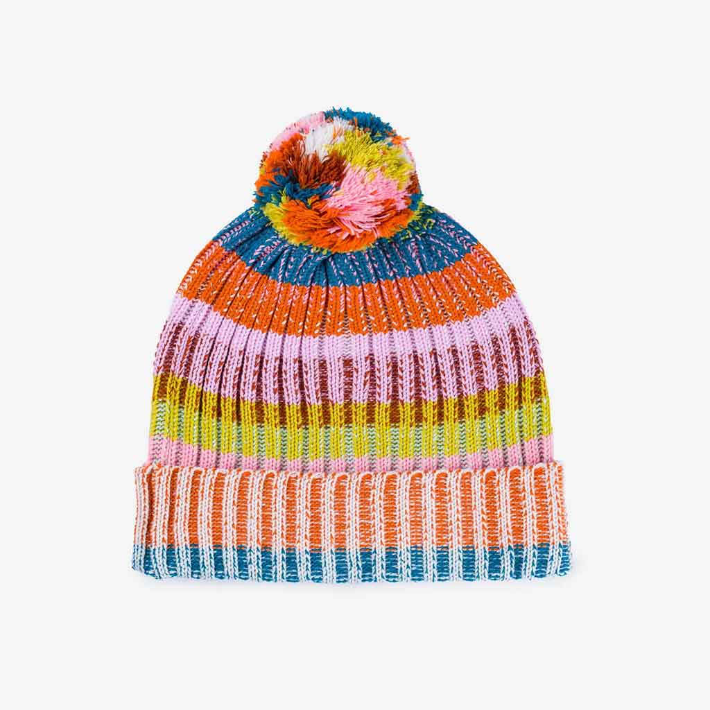 Mosaic Stripe Pom Beanie - re - souL