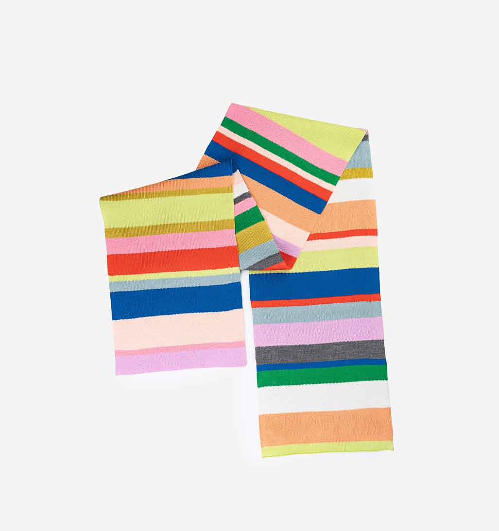 Multi Stripe Big Scarf - Rainbow - re - souL