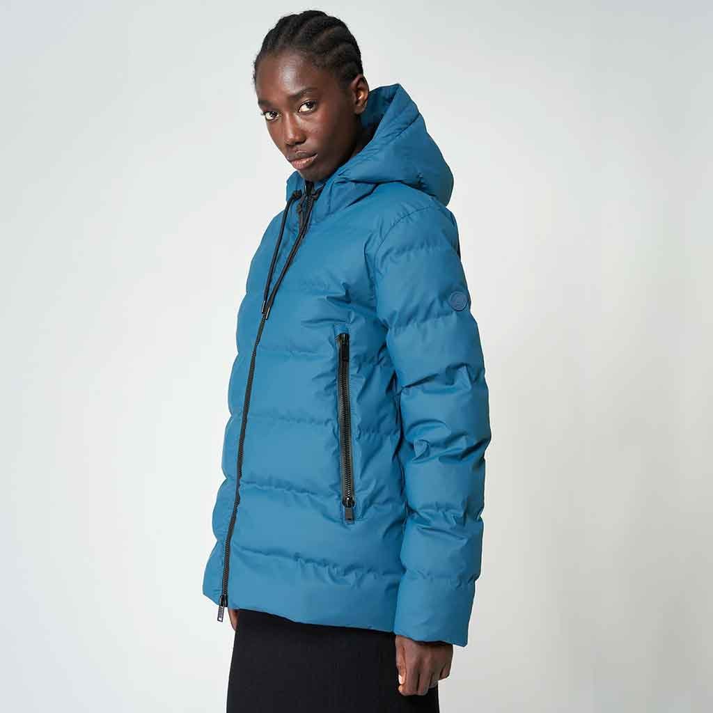 Nieve Quilted Waterproof Coat - Legion Blue - re - souL