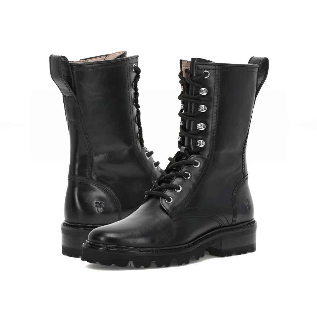 Olivia Combat Boot - Black - re - souL