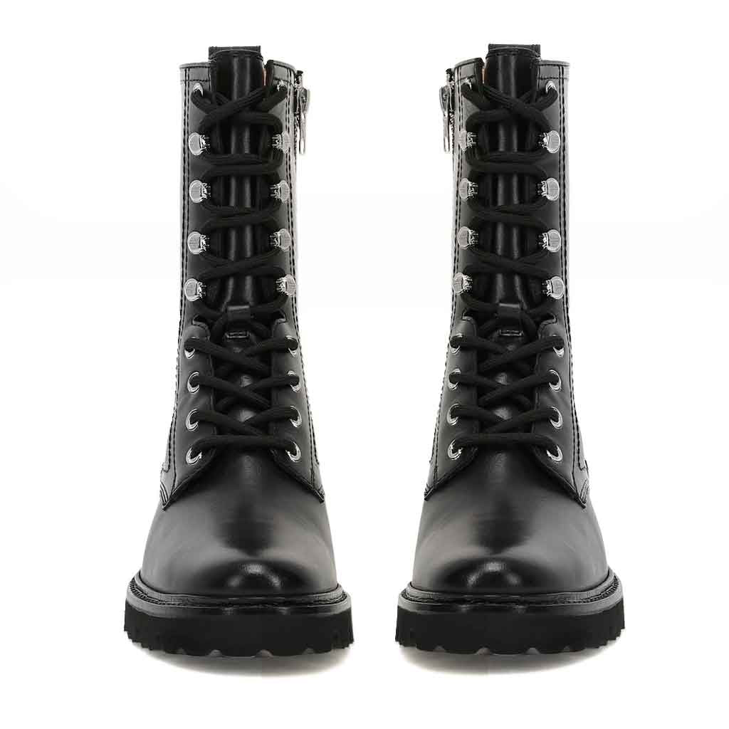 Olivia Combat Boot - Black - re - souL