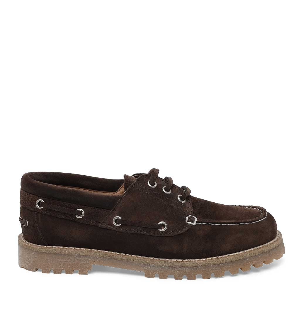 Alvina Boat Shoe - Brown Oil Suede