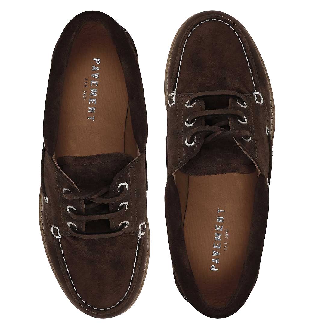 Alvina Boat Shoe - Brown Oil Suede