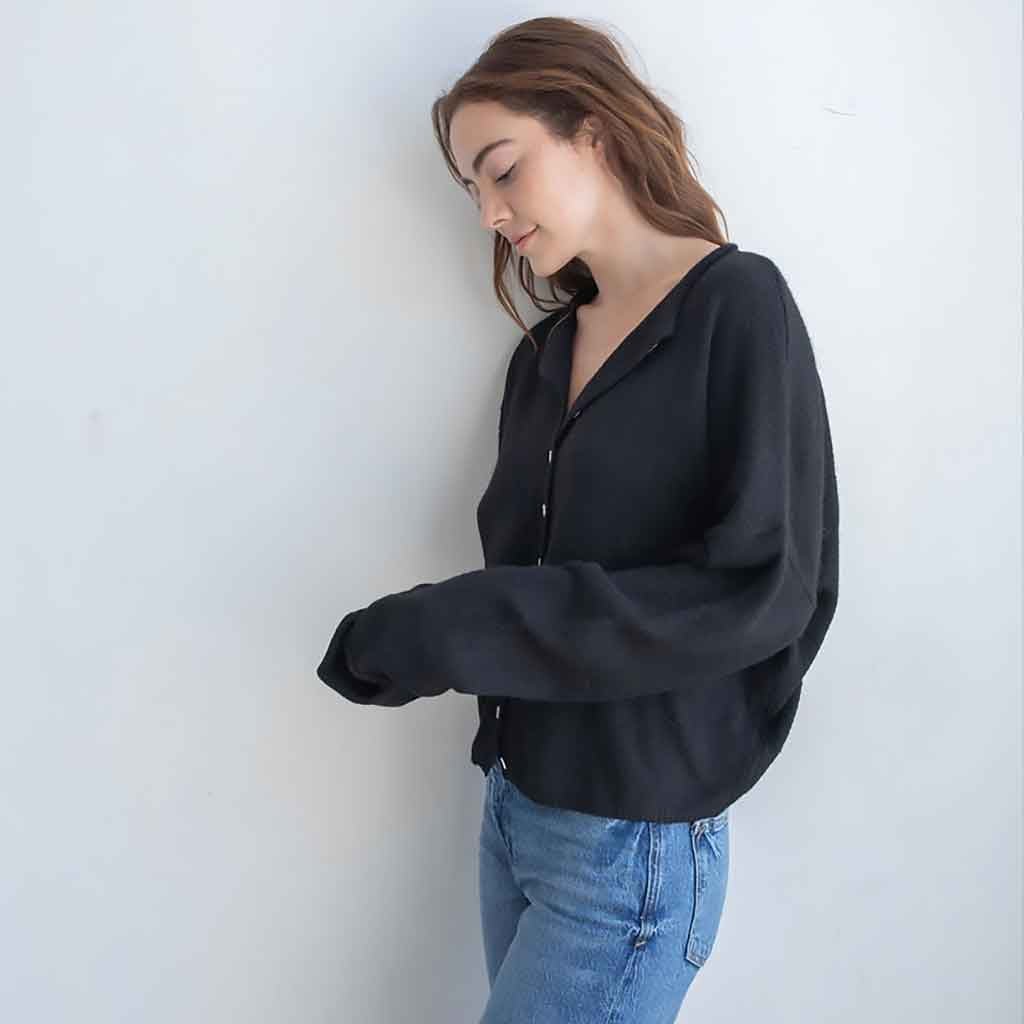 Piper Cardigan - Black - re - souL