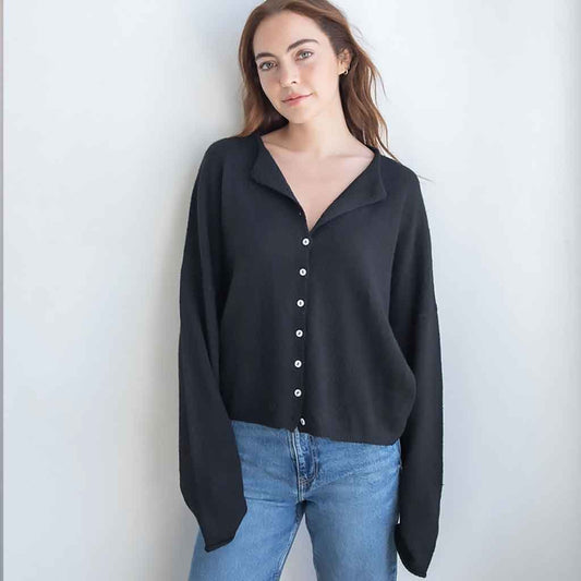 Piper Cardigan - Black - re - souL