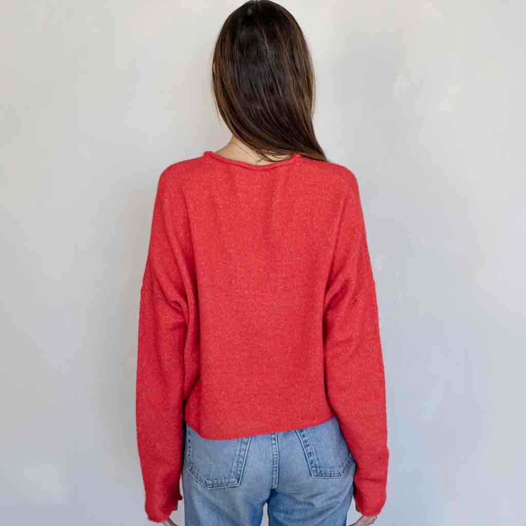 Piper Cardigan - Red - re-souL