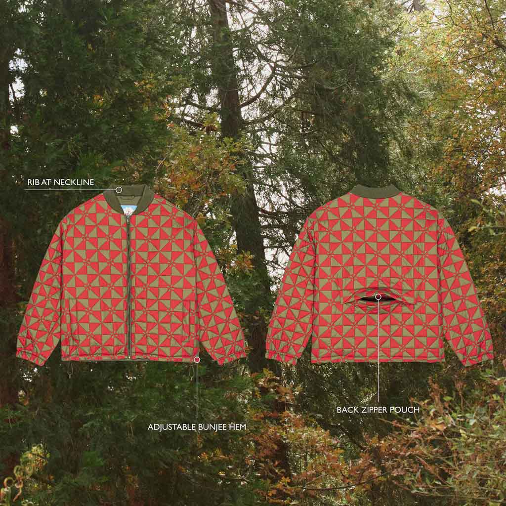 Quilted Puffer Jacket - Vintage Army - re - souL