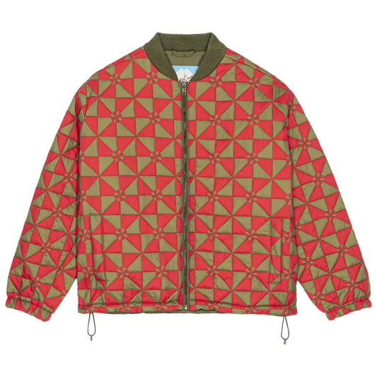 Quilted Puffer Jacket - Vintage Army - re - souL