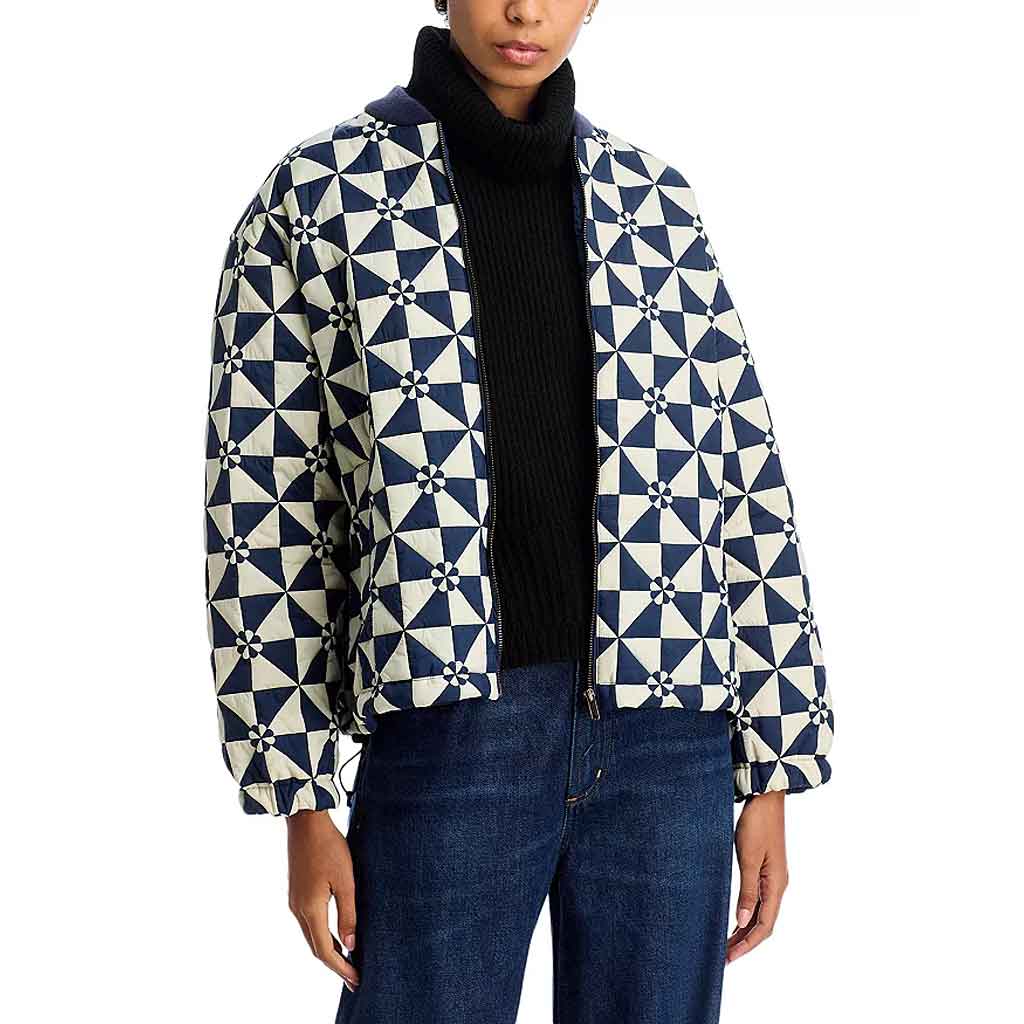 Quilted Puffer Jacket - Vintage Navy - re - souL