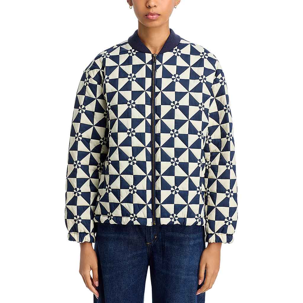 Quilted Puffer Jacket - Vintage Navy - re - souL