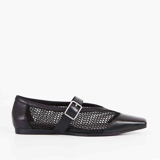 Wioletta Mesh Mary Jane - Black