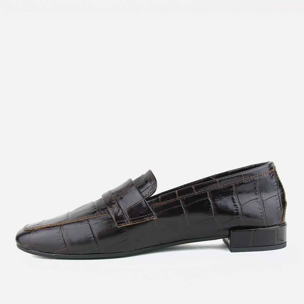 re - souL Ugo Loafer - Dk. Brown Croc Print - re - souL