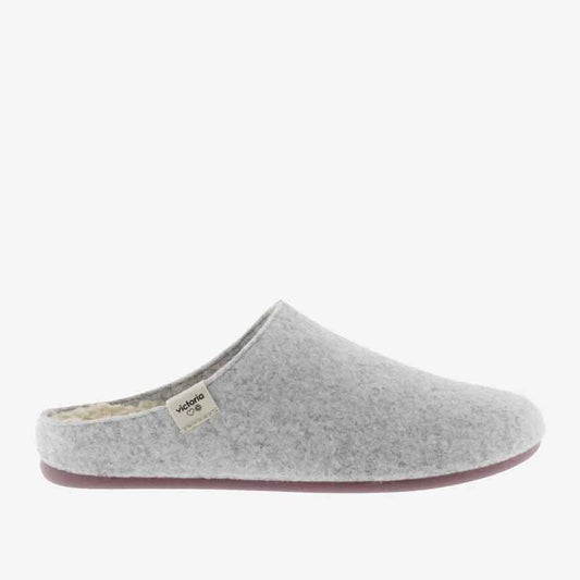 Recycled Wool Felt Slipper - Light Grey - re - souL