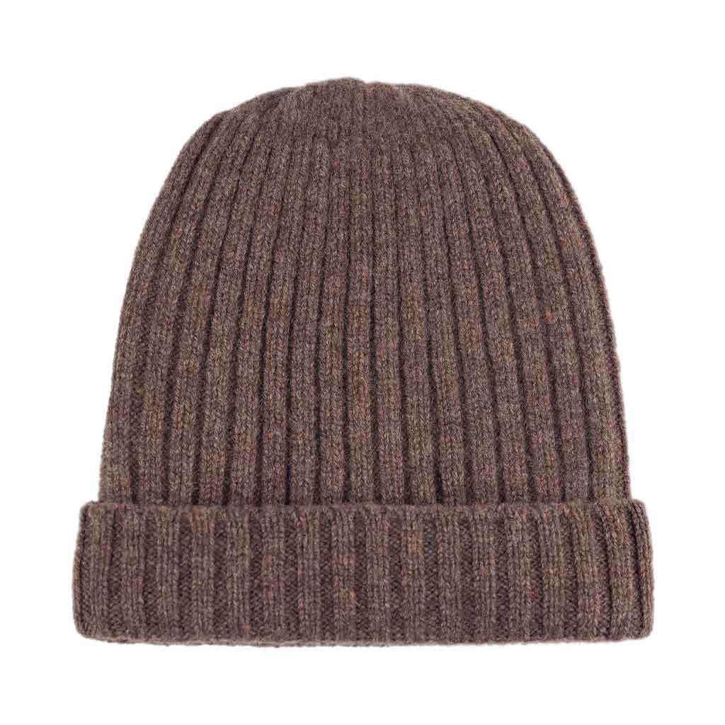 Lambswool Rib Beanie Tobacco