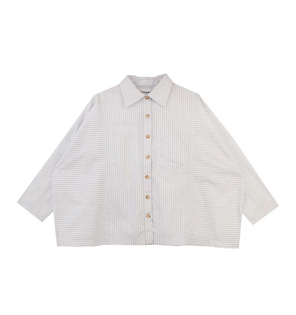 Ruskin Button Down Shirt - Sky Stripe - re - souL