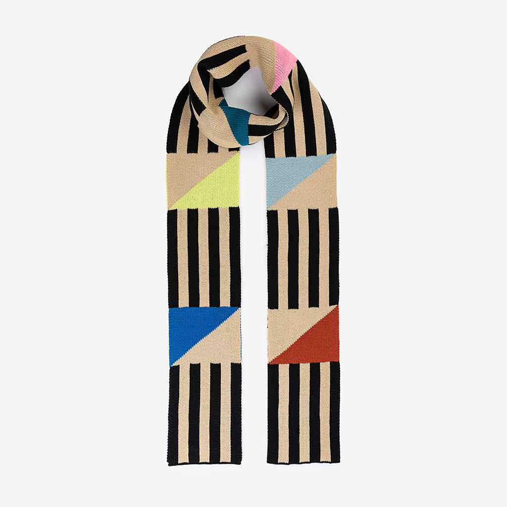 Sailboat Skinny Scarf - Black - re - souL