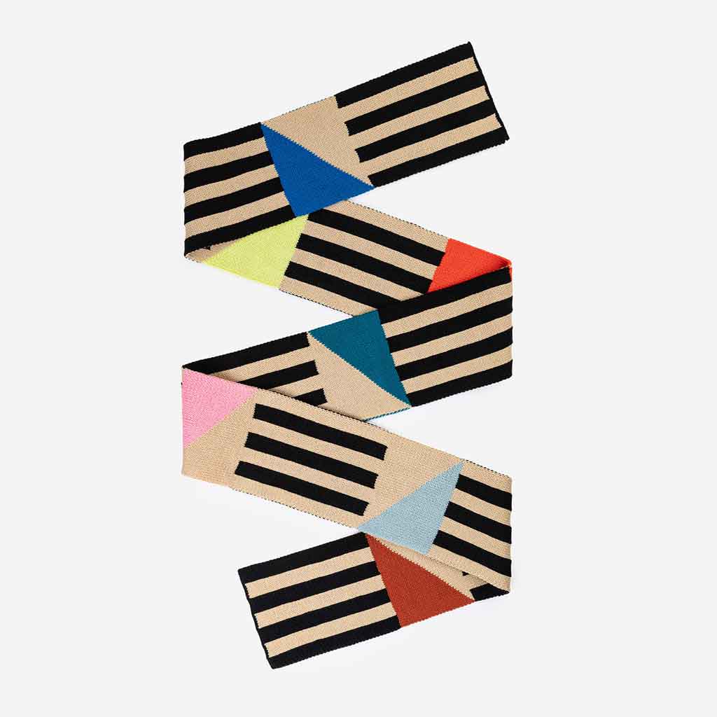 Sailboat Skinny Scarf - Black - re - souL