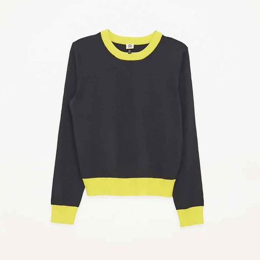 Saliu Crewneck Sweater - Navy/Lime - re - souL