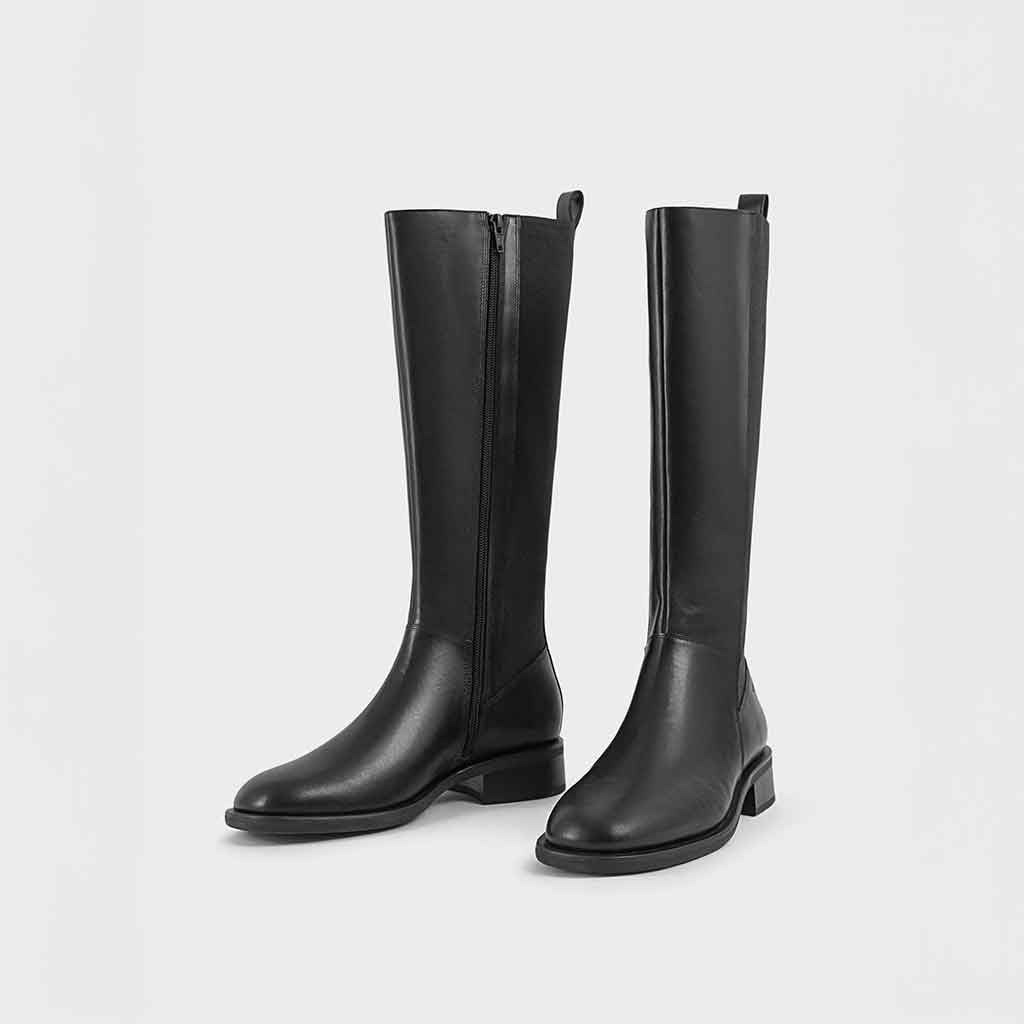 Sheila Classic Riding Boot - Black - re - souL