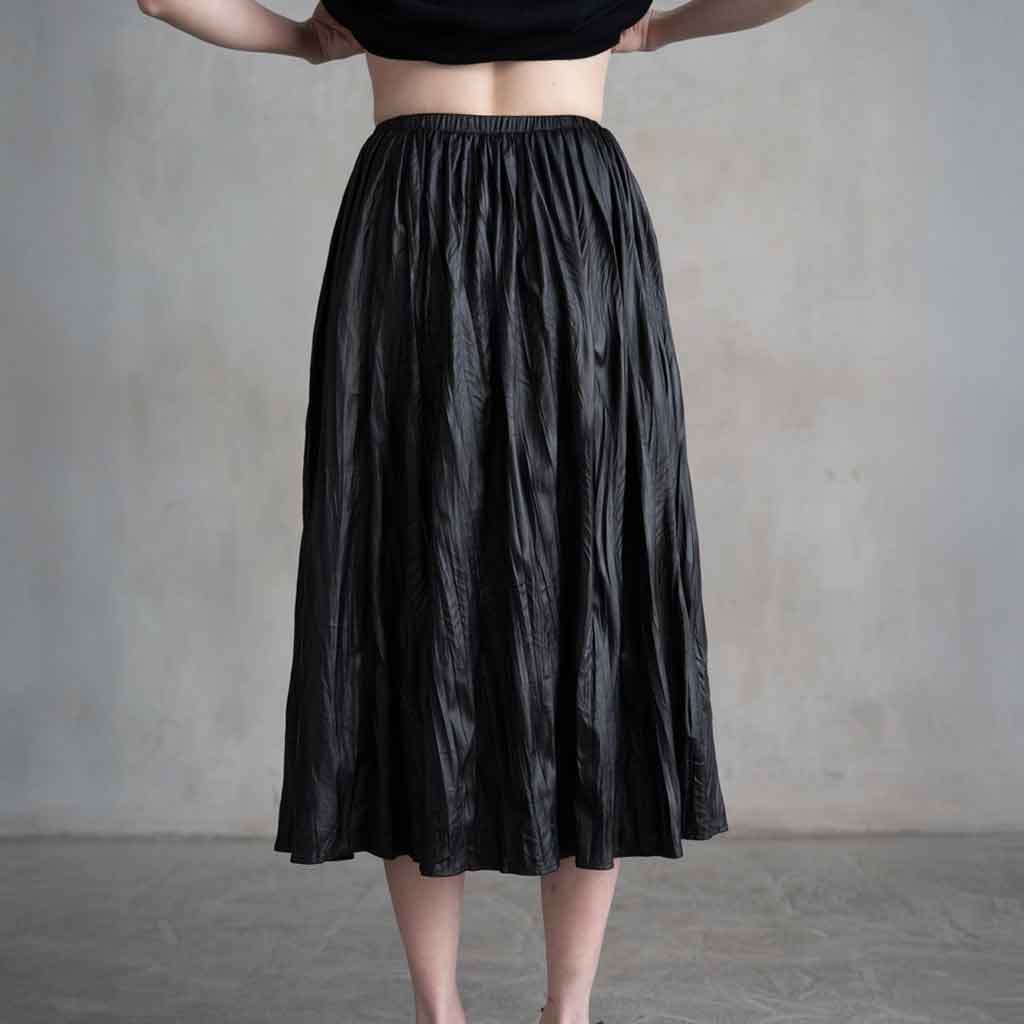 Shirred Skirt - Black - re - souL