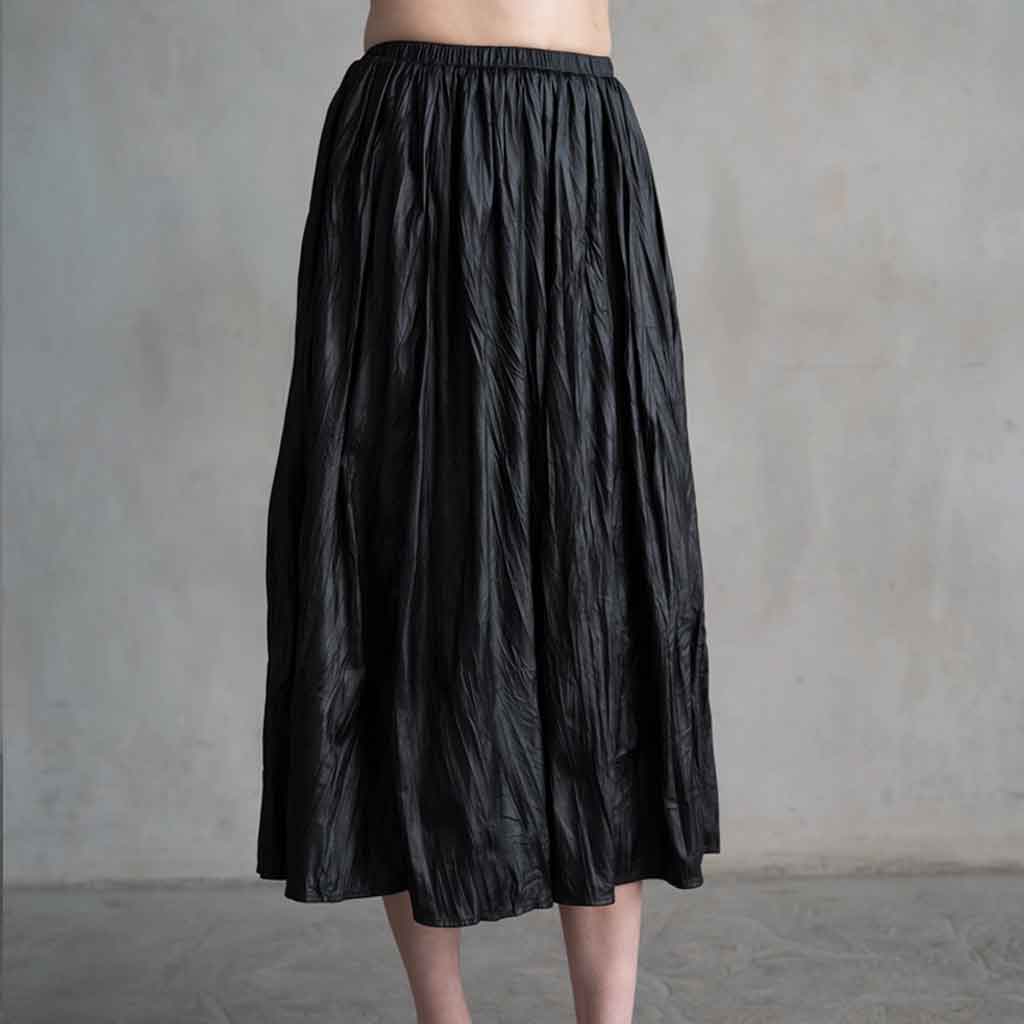 Shirred Skirt - Black - re - souL
