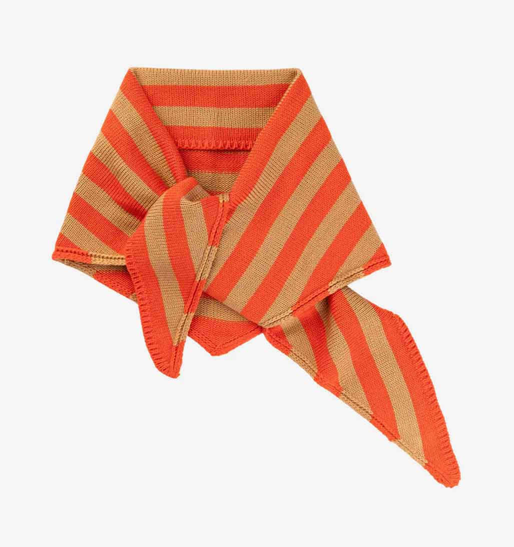 Simple Stripe Triangle Scarf - re - souL