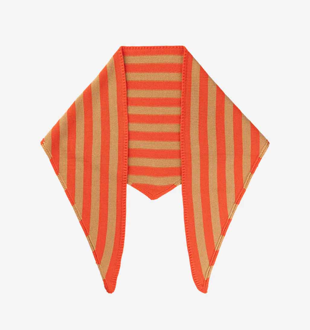 Simple Stripe Triangle Scarf - re - souL