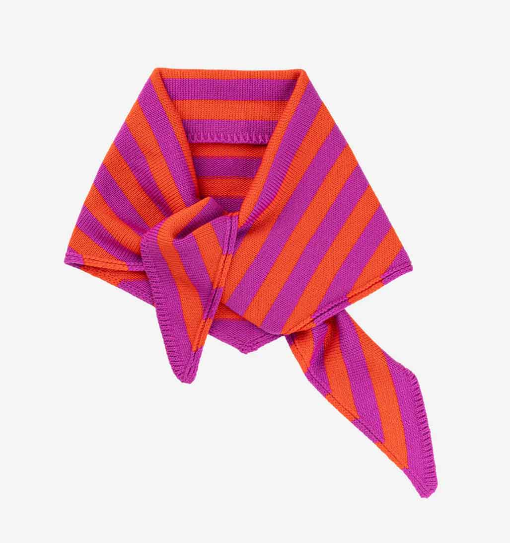 Simple Stripe Triangle Scarf - re - souL