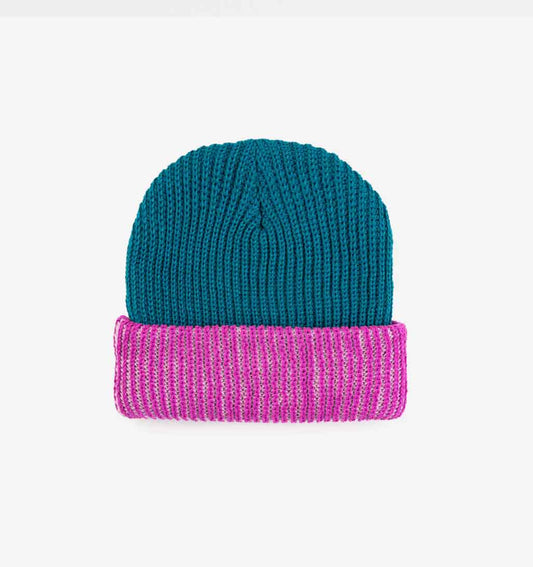 Stripe Cuff Plush Beanie - re - souL