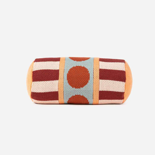 Stripe Dot Bolster - Ruby - re - souL