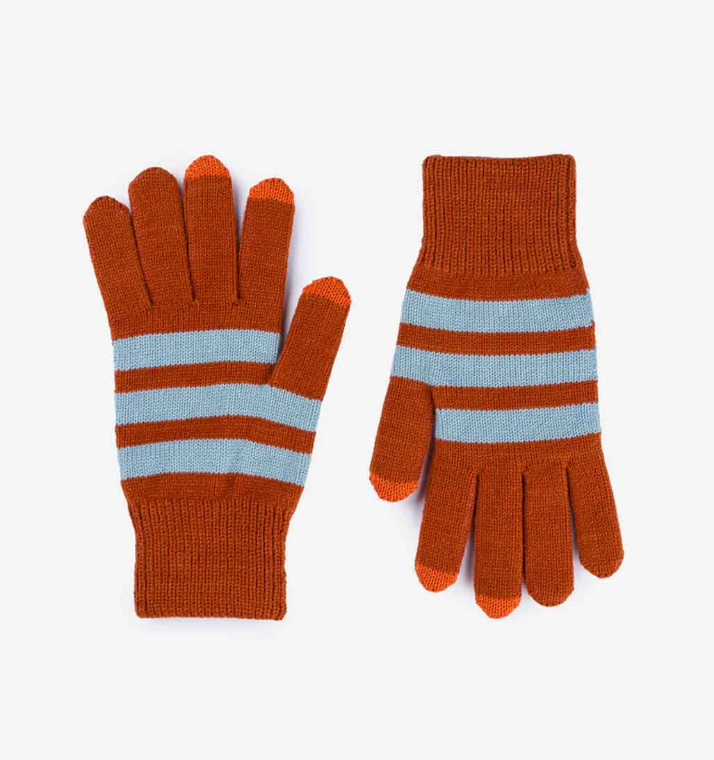Stripe Touchscreen Gloves - re - souL